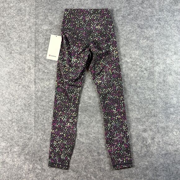 Lululemon Wunder Under HR Tight 25" FLRM Floral Black Size 2 - Picture 4 of 9